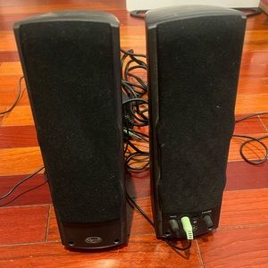 Used portable Black Klipsch ProMedia 2.0 Multimedia Compact Computer Speakers
